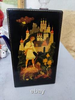 A Lacgue box. Hand painted. Prince ivan and the frog princess. Vintage