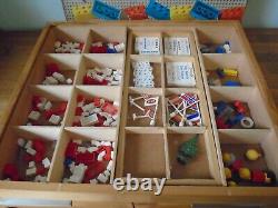A Large Wooden Box of Vintage Lego 1960s Rare and Collectable