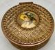Antique French Porcelain Painting Bronze Ormulu Lidded Jewelry Box, Signed C1880