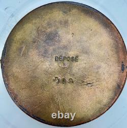 ANTIQUE FRENCH PORCELAIN PAINTING BRONZE ORMULU LIDDED JEWELRY BOX, SIGNED c1880