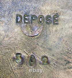 ANTIQUE FRENCH PORCELAIN PAINTING BRONZE ORMULU LIDDED JEWELRY BOX, SIGNED c1880