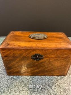 ANTIQUE WOODEN BOX WITH CUBICLE EARLY 1900's