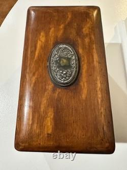 ANTIQUE WOODEN BOX WITH CUBICLE EARLY 1900's