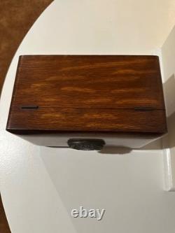 ANTIQUE WOODEN BOX WITH CUBICLE EARLY 1900's