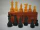 Antiqueor Vintage Chess Set Crays Of Cambridge Catalin Silette And Mahogany Box