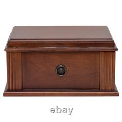 Amalfi Antique Vintage Cigar Humidor Wood Box, Spanish Cedar 50 To 75 Cigars