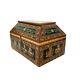 Anglo Raj Vintage Wooden Box Hand Painted Indian Chest Trinket 1970s Large