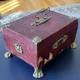 Antique 1820s English Luxury Regency Distressed Sewing Box Red Scarce As Is