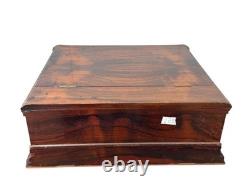 Antique 1863 Rosewood Victorian Presentation box Rocco revival document chest