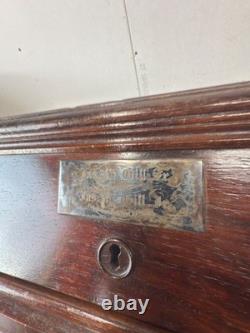 Antique 1863 Rosewood Victorian Presentation box Rocco revival document chest