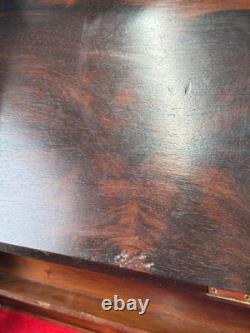 Antique 1863 Rosewood Victorian Presentation box Rocco revival document chest