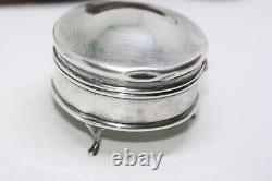 Antique 1912 Edwardian 925 Sterling Silver 2 Vintage Ring Box Birmingham 3 Legs