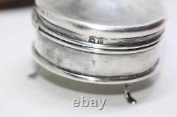 Antique 1912 Edwardian 925 Sterling Silver 2 Vintage Ring Box Birmingham 3 Legs