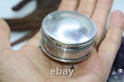 Antique 1912 Edwardian 925 Sterling Silver 2 Vintage Ring Box Birmingham 3 Legs