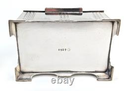 Antique Art Nouveau SZANDRIK Austria-Hungarian Silverplated Lidded Box, ca. 1905