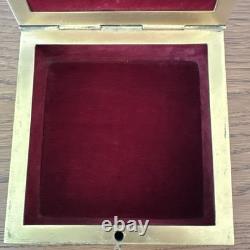 Antique C1900 Austrian/German Ormolu Jewelry Casket Trinket Box Working Lock/Key