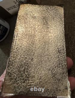 Antique Chinese Export Dragon White Metal Cigarette Box 6 x 3.5 Wood Liner