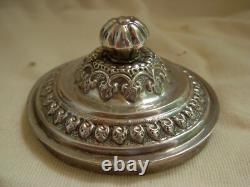 Antique Coconut Covered Box With Solid Silver Mount, XIX Century