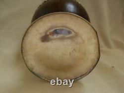 Antique Coconut Covered Box With Solid Silver Mount, XIX Century