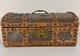 Antique Dome Top Leather Hide Studded Document Box 19th C. American Primitive