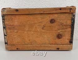 Antique Dome Top Leather Hide Studded Document Box 19th C. American Primitive