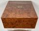 Antique English Georgian Burl Amboyna Wood Dresser Box Jewelry Case 19th Century