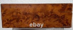 Antique English Georgian Burl Amboyna Wood Dresser Box Jewelry Case 19th century