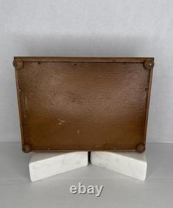 Antique English Victorian Hand Painted Wooden Jewelry Vanity Box