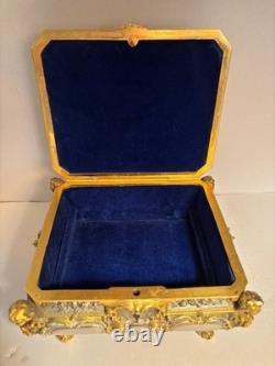 Antique Erhard & Sohne German Metal Gift Casket Jewelry Box