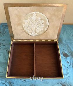 Antique French Jewelry Box, Circa 1875 With Hand Painted Miniature