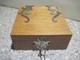 Antique Gothic Lock Box Pat Date July 1st, 1890 With Key