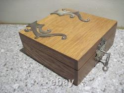 Antique Gothic Lock Box Pat Date July 1st, 1890 with Key