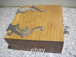 Antique Gothic Lock Box Pat Date July 1st, 1890 with Key