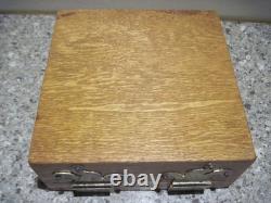 Antique Gothic Lock Box Pat Date July 1st, 1890 with Key
