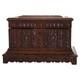 Antique Gothic Style Chip Carved Walnut Keepsake Box C1860
