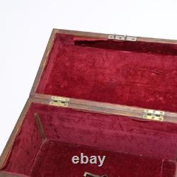 Antique Gothic Style Chip Carved Walnut Keepsake Box C1860