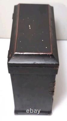 Antique Japanese Meiji Lacquered Jewelry Box Chest Of Drawers Table Cabinet