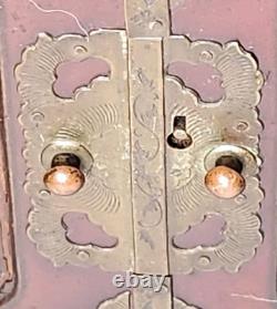 Antique Japanese Meiji Lacquered Jewelry Box Chest Of Drawers Table Cabinet