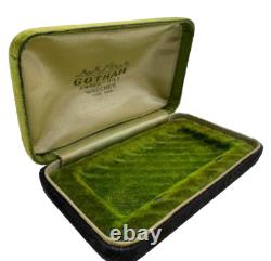 Antique Jewelry Box Gotham Green Velvet Well Preserved Great Condition For Watch