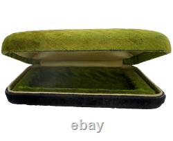 Antique Jewelry Box Gotham Green Velvet Well Preserved Great Condition For Watch