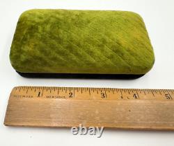Antique Jewelry Box Gotham Green Velvet Well Preserved Great Condition For Watch