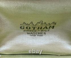 Antique Jewelry Box Gotham Green Velvet Well Preserved Great Condition For Watch