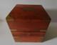Antique Mahogany Tantalus Box With Brass Trim & Red Velvet Lining