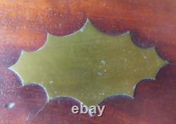 Antique Mahogany Tantalus Box with Brass Trim & Red Velvet Lining