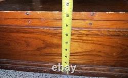 Antique Oak Miniature Chest 19 X 9 X 8.5 Original Hardware VERY NICE