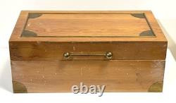 Antique Or Vintage Wood And Brass Campaign Style Box
