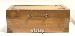 Antique Or Vintage Wood And Brass Campaign Style Box