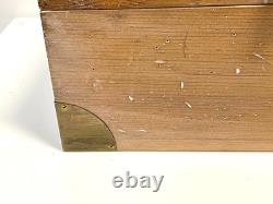 Antique Or Vintage Wood And Brass Campaign Style Box