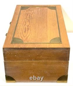 Antique Or Vintage Wood And Brass Campaign Style Box
