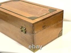 Antique Or Vintage Wood And Brass Campaign Style Box